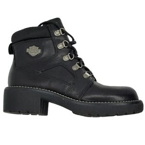 Harley Davidson Express Lane Leather Ankle Boots